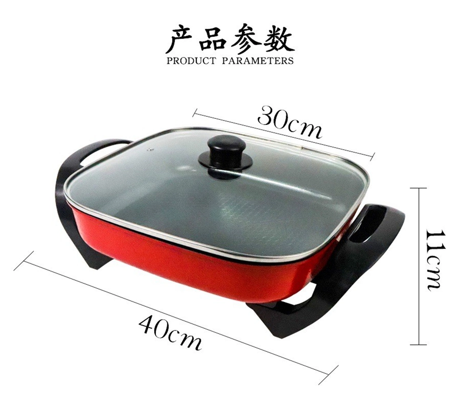 Hot Sale Africa Market Hot Pot China Hongshuangxi Hong Shuang Xi Self Heating Hot Pot Electric Chinese Hot Pot Non Stick Electric Hot Pot Adjustable Hot Pot