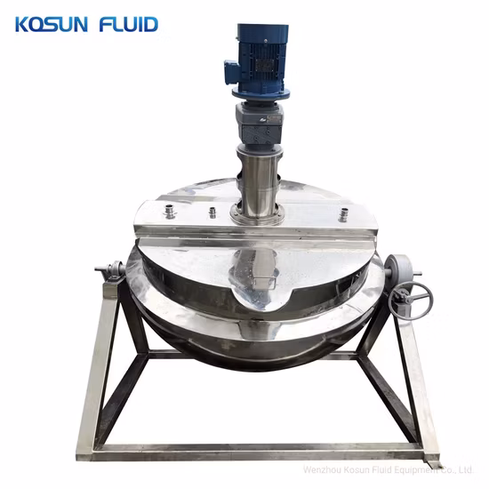 300–1000 Liter, lebensmittelechter Edelstahl, industrieller elektrischer Dampföl-Kochkessel/Kocher/Topf