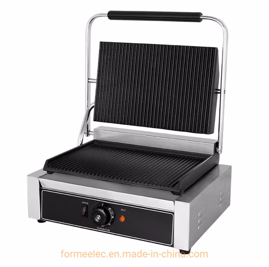 Doppelplatten-Panini-Grill, voll gerillter elektrischer Grill, doppelter elektrischer Grill