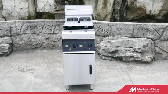 Küchengeräte Kommerzielle freistehende elektrische Split-Tank-Chips-Hähnchen-Fritteuse (DF