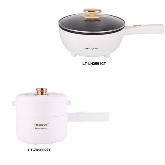 Elektrischer Kochtopf, multifunktionaler elektrischer Kochtopf, elektrische Bratpfanne für Familienschlafsäle